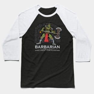 D20 Roleplay Character - Orc Barbarian Baseball T-Shirt